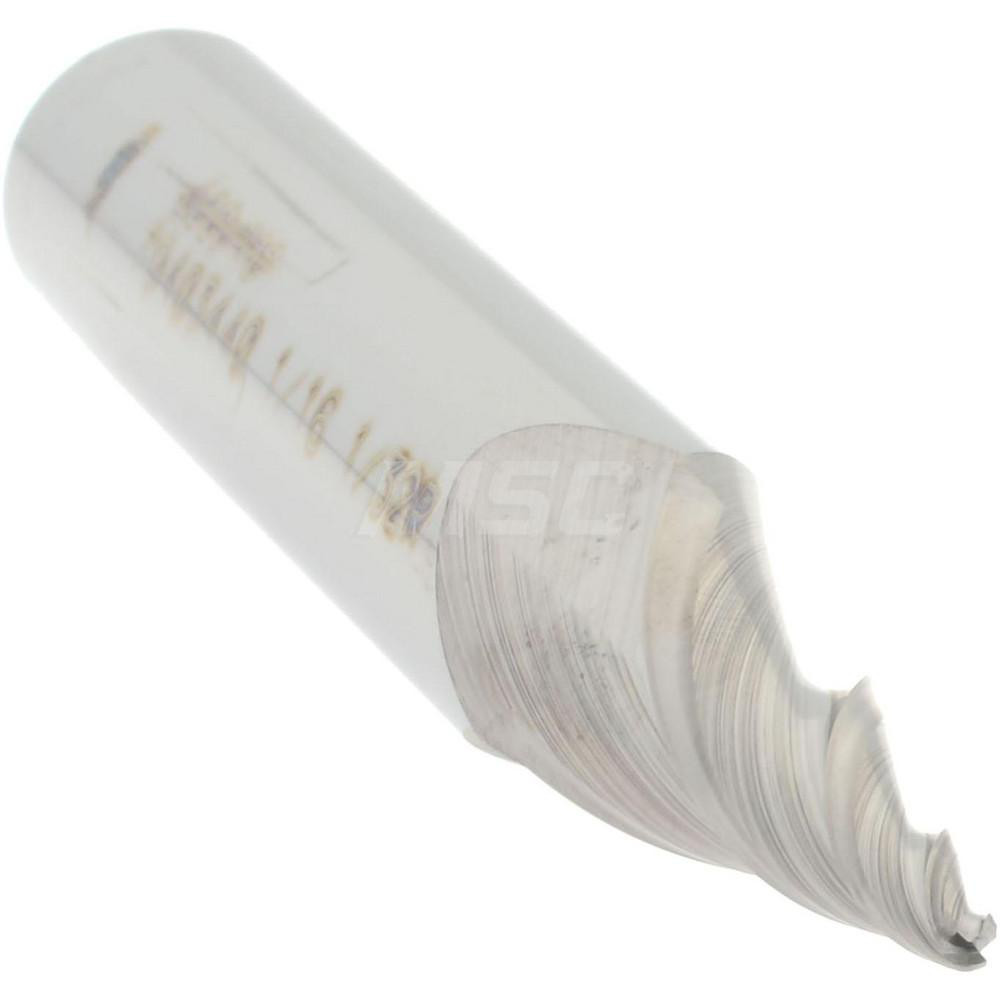 Accupro Tapered End Mill 10 deg Angle per Side, 1/16" Small Dia, 3/4