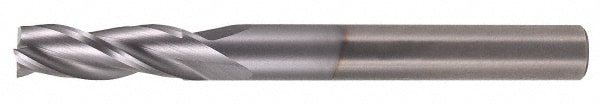 Hertel 750612 Square End Mill: 5/16 Dia, 13/16 LOC, 5/16 Shank Dia, 2-1/2 OAL, 3 Flutes, Solid Carbide Image