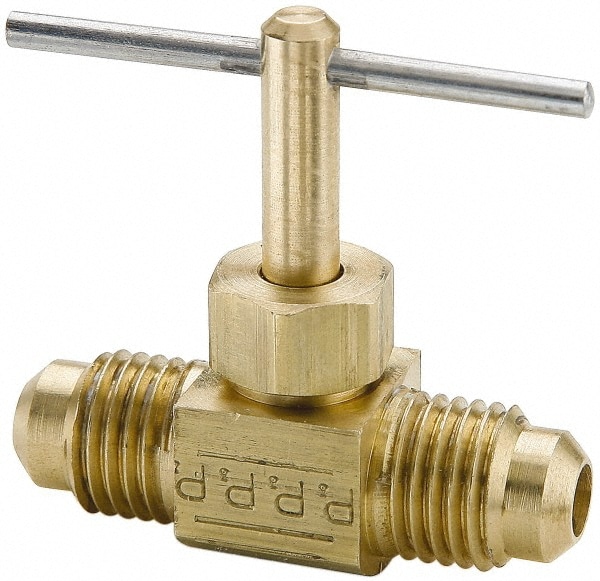 Needle Valve: Straight, 3/8" Pipe, Brass Body