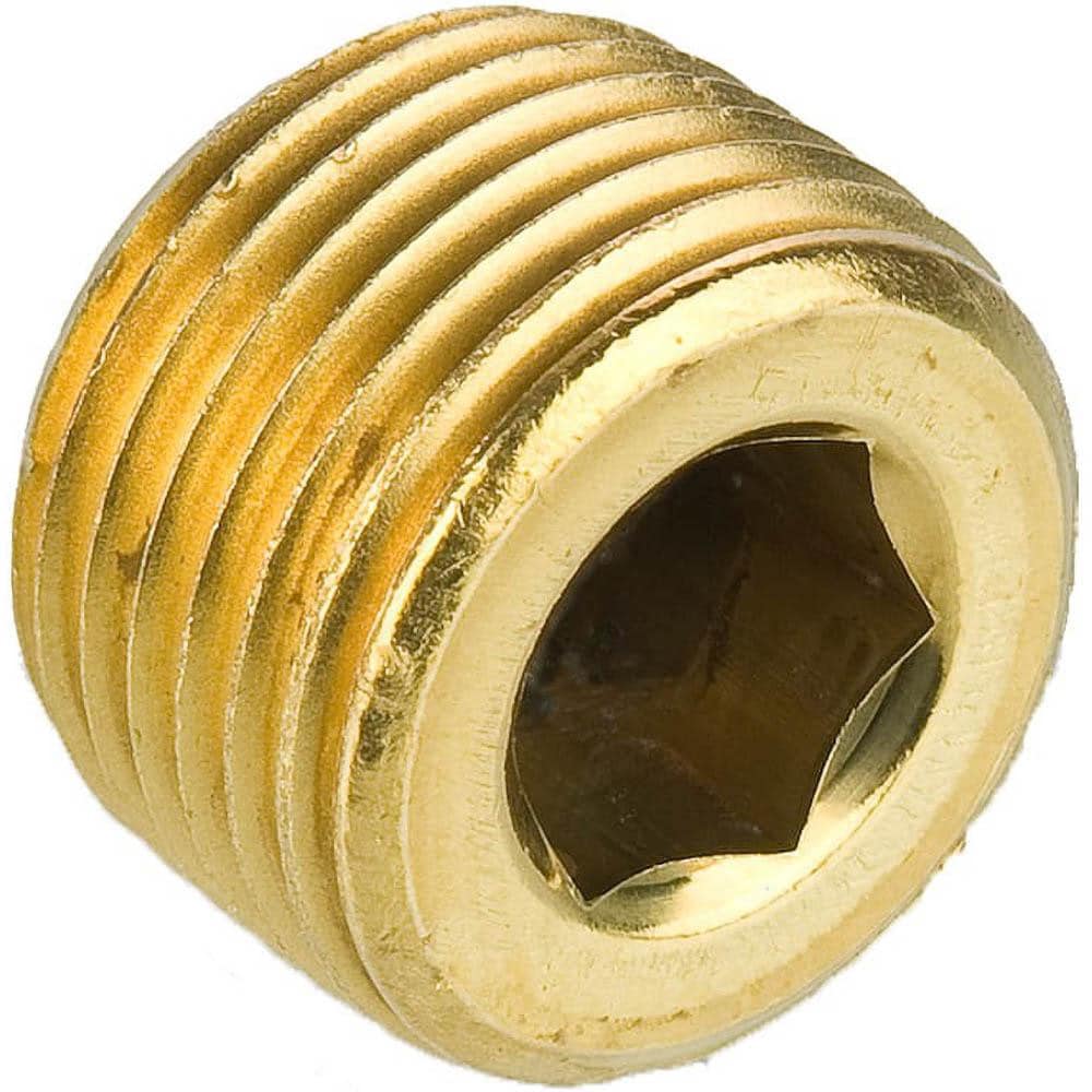 Brass Pipe Fitting, Pipe Plug, 1/4 in. Male NPT