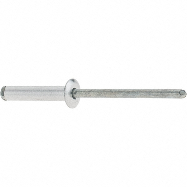 RivetKing. ABSM4.8X24PL100 Peel Blind Rivet: Dome Head, Aluminum Body, Steel Mandrel Image