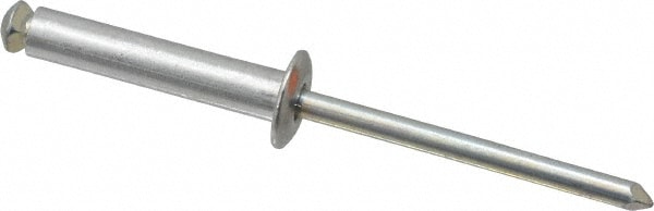 RivetKing. ABSM4X20PL100 Peel Blind Rivet: Dome Head, Aluminum Body, Steel Mandrel Image