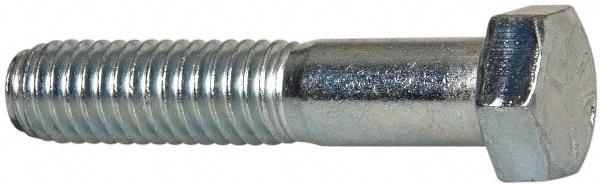 Made in North America 3730CH5O Hex Head Cap Screw: 3/8-16 x 1-7/8", Grade 5 Steel, Zinc-Plated Image