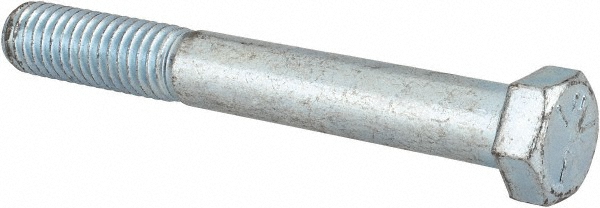 Made in USA 30089 Hex Head Cap Screw: 7/16-14 x 3-1/2", Grade 5 Steel, Zinc-Plated Image