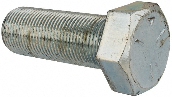 Made in North America 11348CH5O Hex Head Cap Screw: 1-1/8 - 12 x 3", Grade 5 Steel, Zinc-Plated 