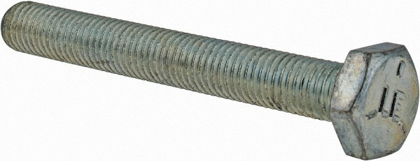 Made in USA 14282FT5ZDOM Hex Head Cap Screw: 1/4-28 x 2", Grade 5 Steel, Zinc-Plated Image