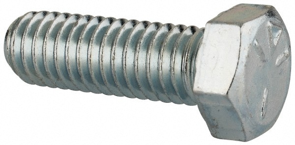 Made in North America 3718CH5O Hex Head Cap Screw: 3/8-16 x 1-1/8", Grade 5 Steel, Zinc-Plated Image