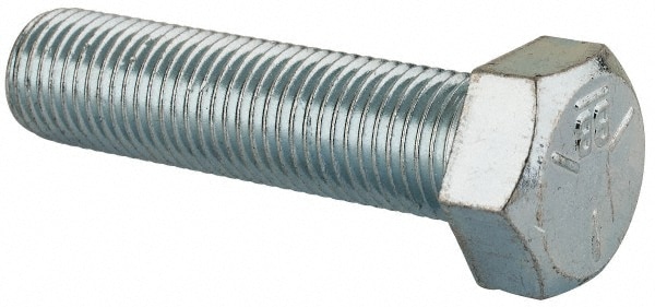 Made in USA 3824112FT5ZDOM Hex Head Cap Screw: 3/8-24 x 1-1/2", Grade 5 Steel, Zinc-Plated Image