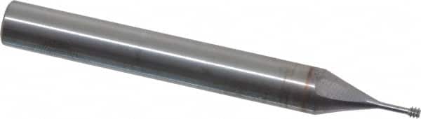 Vargus 80216 Straight Flute Thread Mill: #2 to 56 & #3 to 56, Internal, 3 Flutes, 1/4" Shank Dia, Solid Carbide 