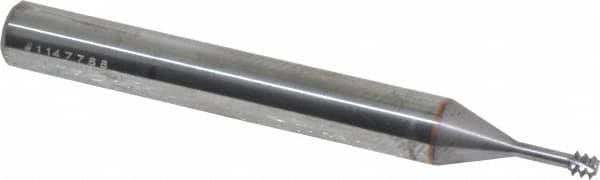 Vargus 80241 Straight Flute Thread Mill: #10 to 32 & #6 to 32, Internal, 3 Flutes, 1/4" Shank Dia, Solid Carbide 