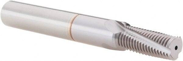 Vargus 80299 Helical Flute Thread Mill: 3/8-24 & 9/16 - 11/16 x 24, Internal, 3 Flute, 3/8" Shank Dia, Solid Carbide 