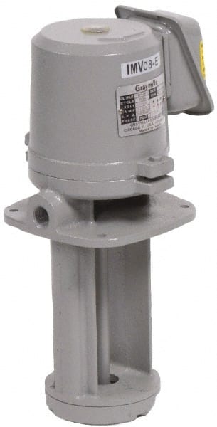 Immersion Pump: 1/8 hp, 115/230V, 0.7/0.35A, 1 Phase, 3,450 RPM, Cast Iron Housing