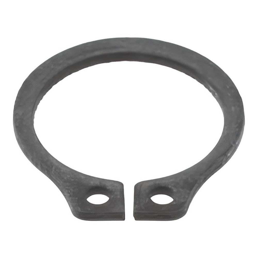 External Snap Retaining Ring: 0.382" Groove Dia, 13/32" Shaft Dia, Spring Steel, Phosphate Finish