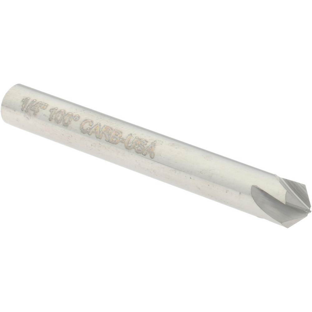 Hertel 334-003080 1/4" Head Diam, 1/4" Shank Diam, 4 Flute 100&deg; Solid Carbide Countersink Image