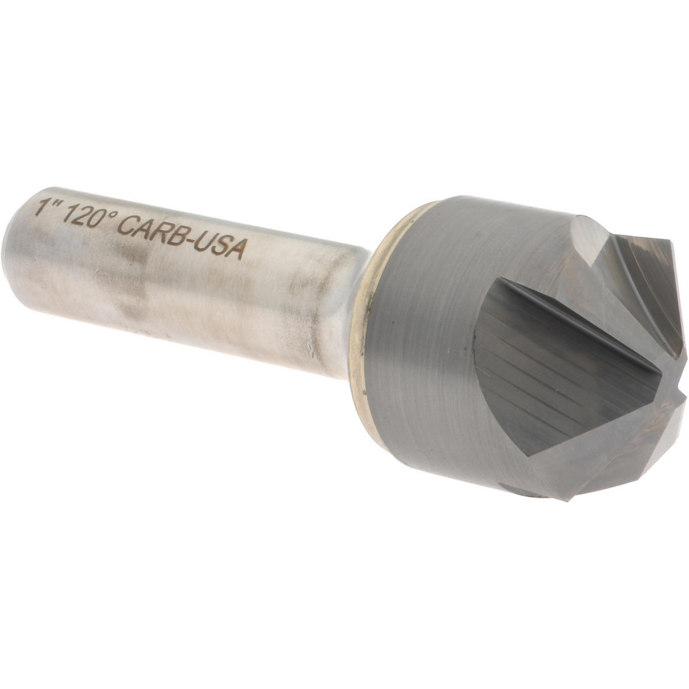 Hertel 334-010090 1" Head Diam, 1/2" Shank Diam, 4 Flute 120&deg; Solid Carbide Countersink Image