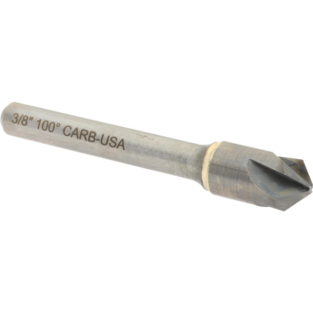 Hertel 334-005080 3/8" Head Diam, 1/4" Shank Diam, 4 Flute 100&deg; Solid Carbide Countersink Image
