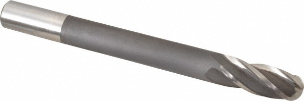 Hertel 11253 Ball End Mill: 1" Dia, 2.5" LOC, 4 Flute, High Speed Steel Image