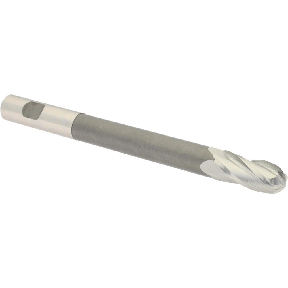 Hertel 11249 Ball End Mill: 0.625" Dia, 1.5" LOC, 4 Flute, High Speed Steel Image
