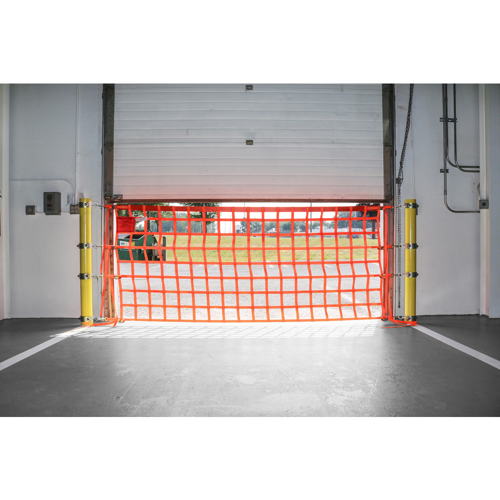 US Netting - Bollard Safety Netting: 4' High, 32' Wide, Safety Orange ...