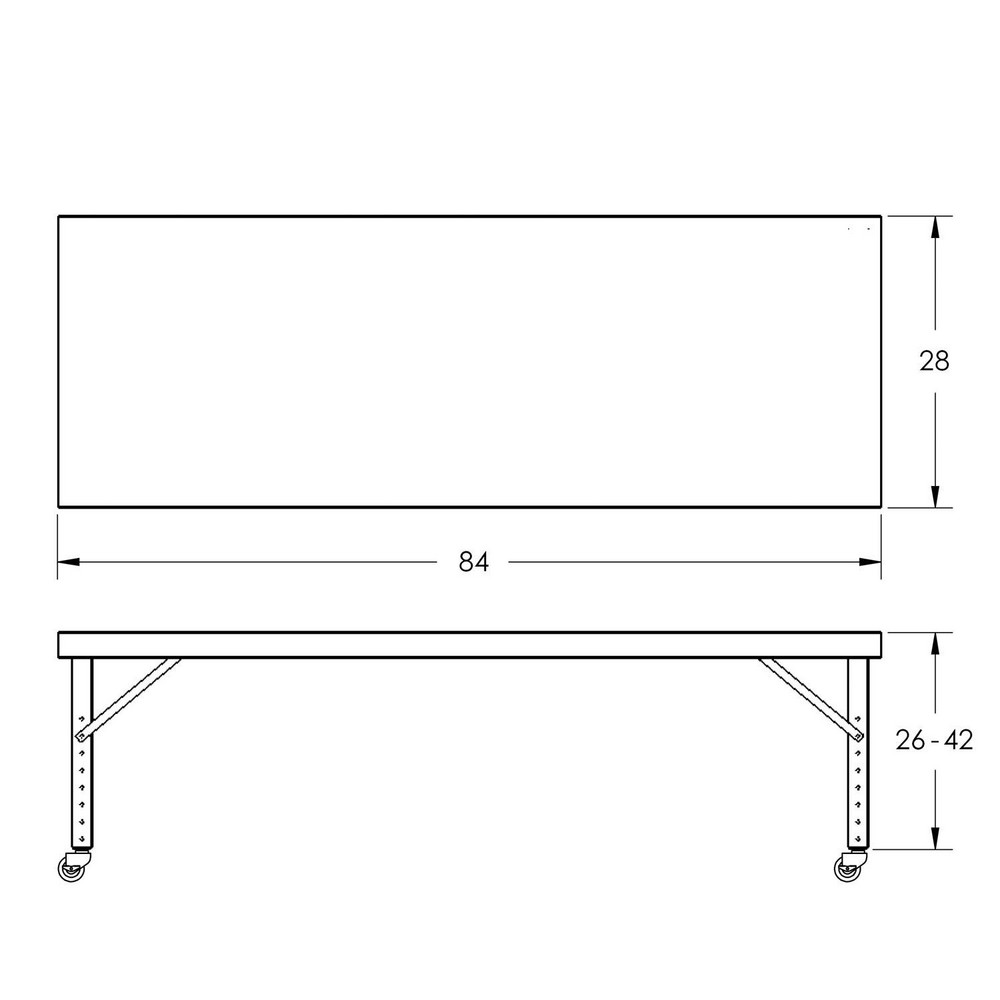 Valley Craft - Mobile Work Benches; Type: Adjustable Height Work Table ...