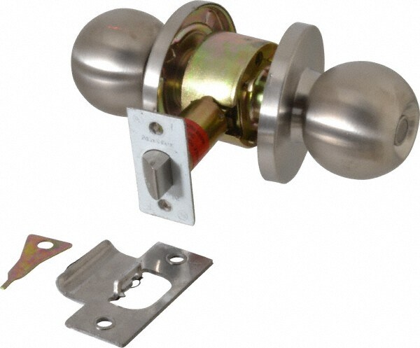 Up to 1-3/4" Door Thickness, Brushed Chrome Privacy Knob Lockset