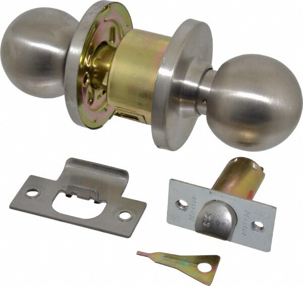 Up to 1-3/4" Door Thickness, Brushed Chrome Passage Knob Lockset