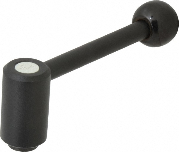 KIPP K0108.1A32 Tension Lever Adjustable Clamping Handle: 5/16-18 Thread, 0.94" Hub Dia, Steel, Black Image