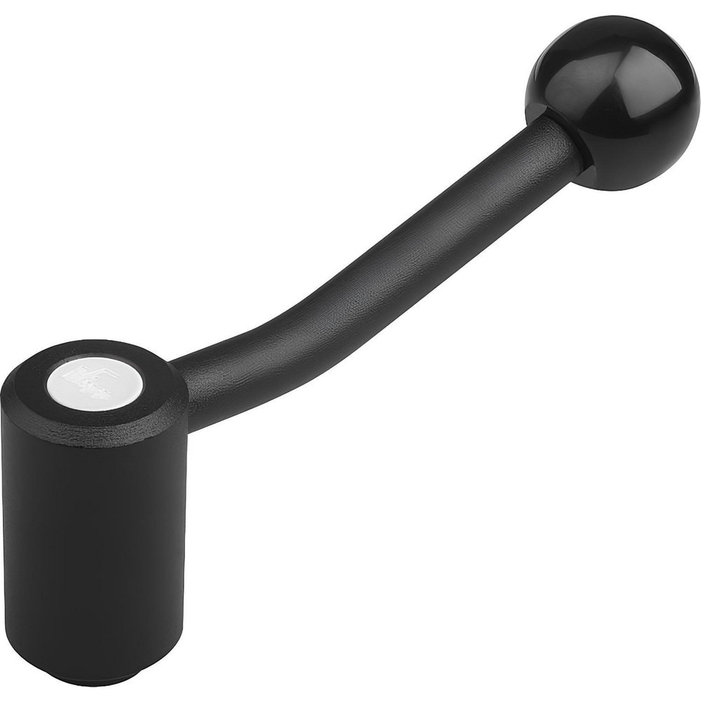 Heavy-Duty Tension Lever Adjustable Clamping Handle: 5/16-18 Thread, 0.94" Hub Dia, Steel