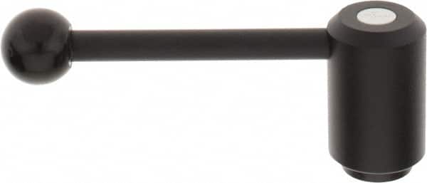 KIPP K0108.4202 Heavy-Duty Tension Lever Adjustable Clamping Handle: M20 x 2.50 Thread, 1.61" Hub Dia, Steel 