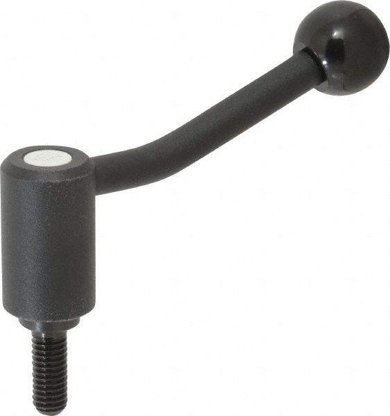 KIPP K0108.1A41X25 Tension Lever Adjustable Clamping Handle: 3/8-16 Thread, 0.94" Hub Dia, Steel, Black Image