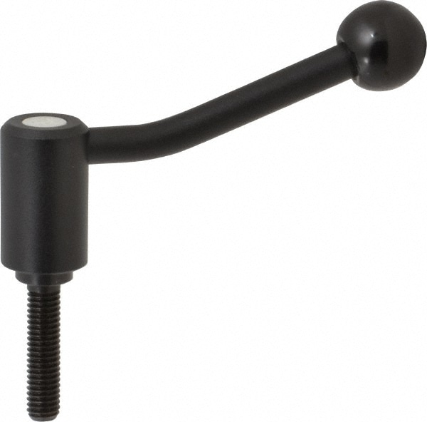 KIPP K0108.1A41X40 Threaded Stud Tension Lever Adjustable Clamping Handle: 3/8-16 Thread, 0.94" Hub Dia, Steel Image