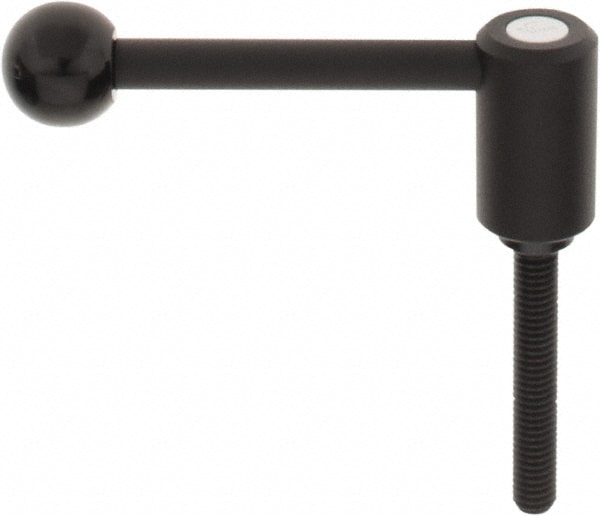 KIPP K0108.1A42X60 Threaded Stud Tension Lever Adjustable Clamping Handle: 3/8-16 Thread, 0.94" Hub Dia, Steel Image