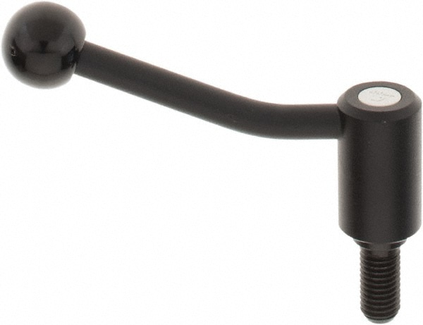 KIPP K0108.1121X25 Threaded Stud Tension Lever Adjustable Clamping Handle: M12 x 1.75 Thread, 0.94" Hub Dia, Steel Image