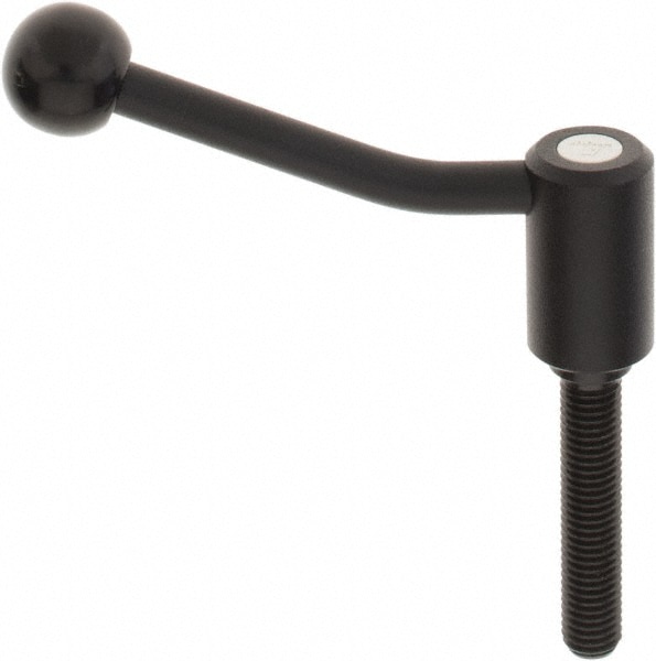 KIPP K0108.1121X60 Threaded Stud Tension Lever Adjustable Clamping Handle: M12 x 1.75 Thread, 0.94" Hub Dia, Steel Image