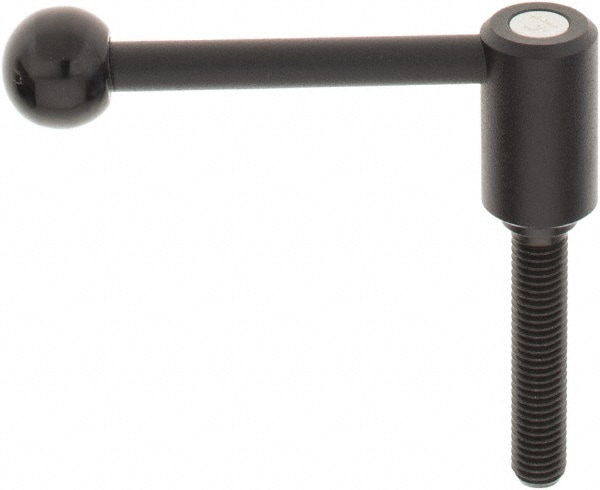 KIPP K0108.1122X60 Threaded Stud Tension Lever Adjustable Clamping Handle: M12 x 1.75 Thread, 0.94" Hub Dia, Steel Image