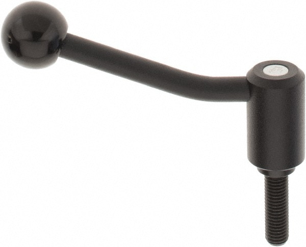 KIPP K0108.2121X40 Threaded Stud Tension Lever Adjustable Clamping Handle: M12 x 1.75 Thread, 1.1" Hub Dia, Steel Image