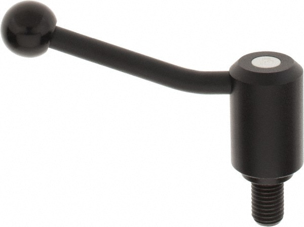 KIPP K0108.4A71X30 Threaded Stud Tension Lever Adjustable Clamping Handle: 3/4-10 Thread, 1.61" Hub Dia, Steel 