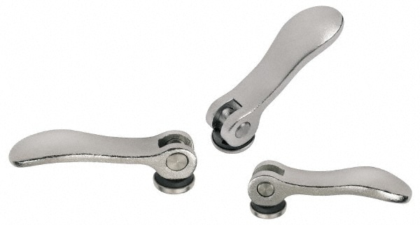 KIPP K0645.1512005 Adjustable Clamping Handle: M5 x 0.80 Thread, 0.59" Hub Dia, Stainless Steel Image