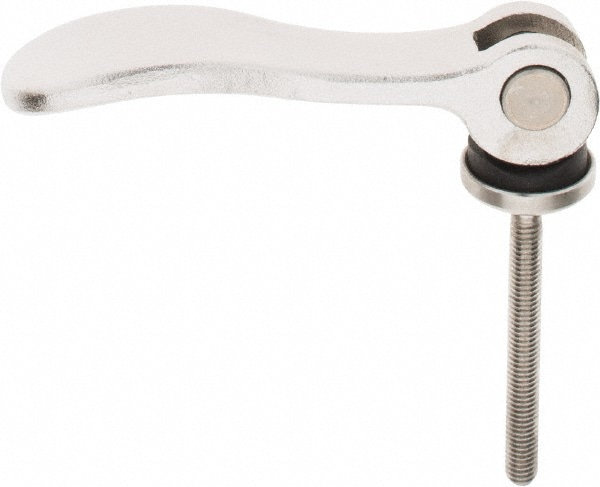 KIPP K0647.15120A140 Adjustable Clamping Handle: #10-32 Thread, 0.59" Hub Dia, Stainless Steel Image