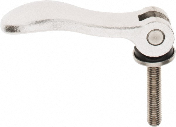 KIPP K0647.25120A450 Adjustable Clamping Handle: 3/8-16 Thread, 1.06" Hub Dia, Stainless Steel Image