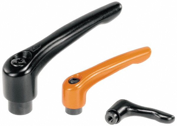 Adjustable Handle, Teardrop, Zinc, #10 To 32 Thread Size
