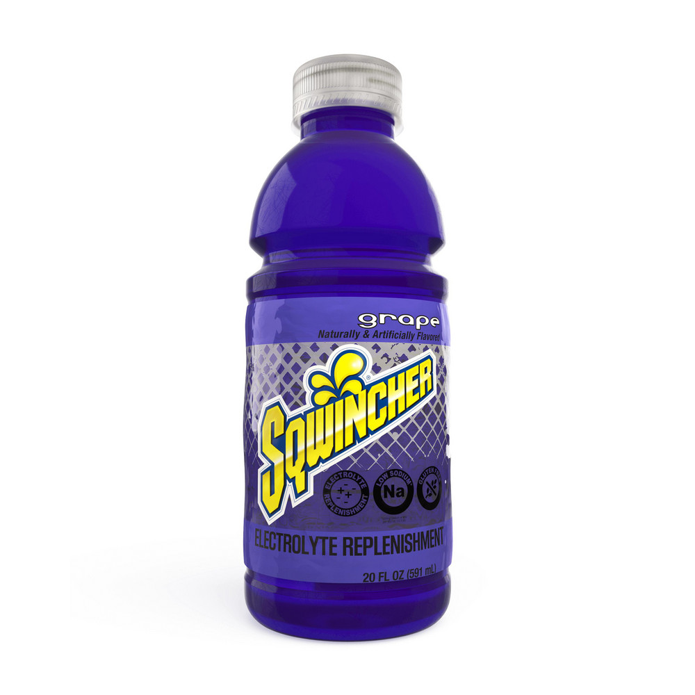Sqwincher Sports Drink: 20 oz Bottle, Grape, Ready-to-Drink, Yields 20.00 oz