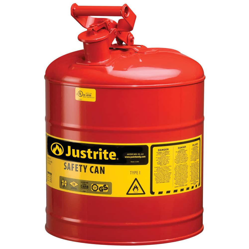 Justrite. 7150100 Safety Can: 5 gal, Steel 