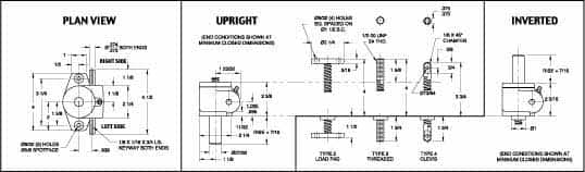 Joyce/Dayton WJ250-12-UP-T3 1/8 Ton Capacity, 12" Lift Height, Upright Mechanical Screw Actuator 