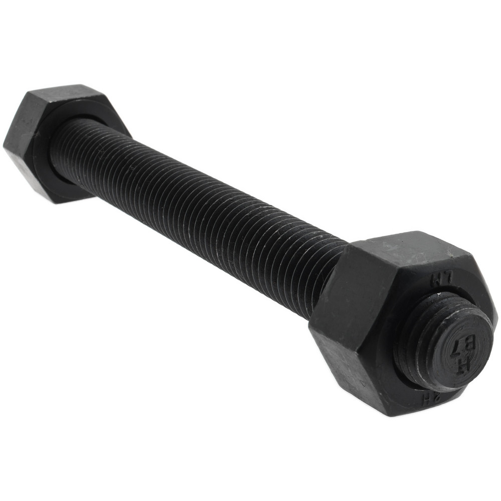 3/4-10, 7-1/2" Long, Uncoated, Steel, Fully Threaded Stud with Nut - Grade B7, 3/4" Screw, 7B Class of Fit