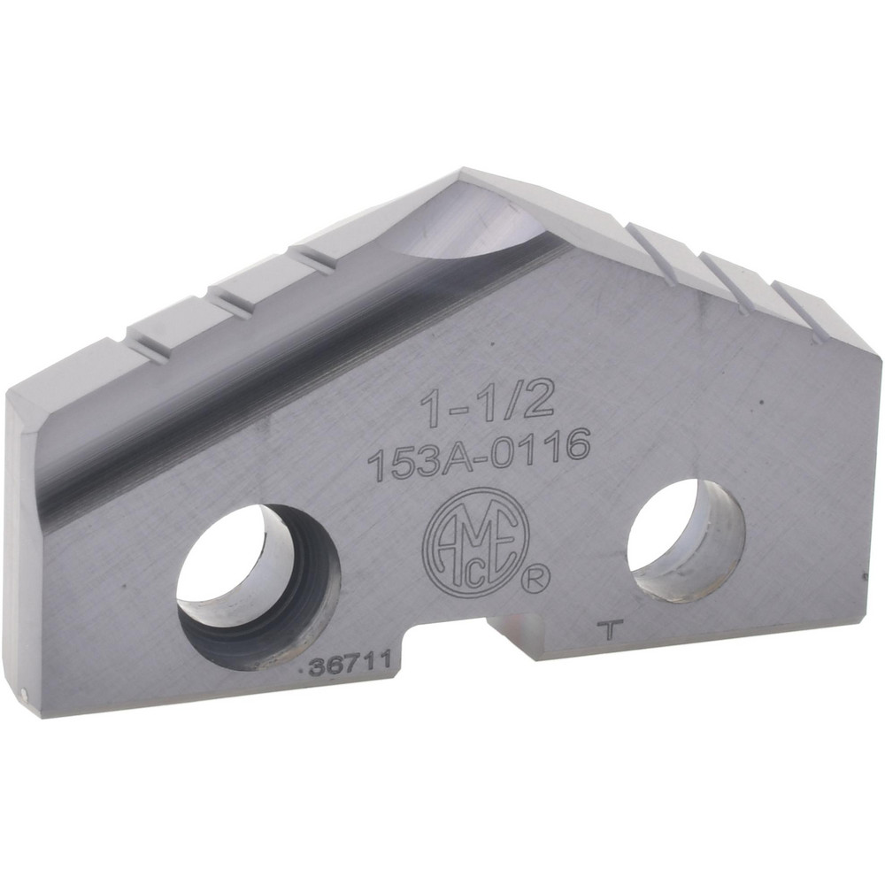 Spade Drill Insert: 1-1/2" Dia, Seat Size 3, Cobalt, 132 deg Point