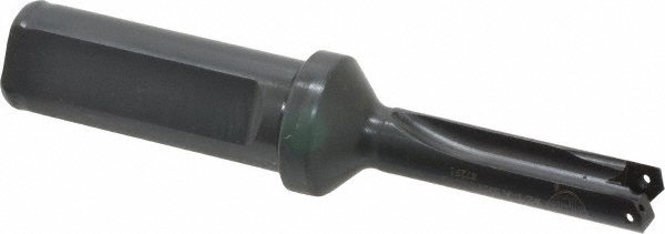 Indexable Spade Drill: 7/16 to 1/2" Dia, 1-1/4" Max Depth, Straight Flute