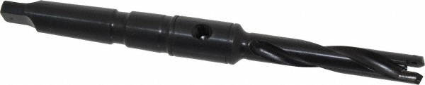 Indexable Spade Drill: 33/64 to 11/16" Dia, 2-1/2" Max Depth, Helical Flute