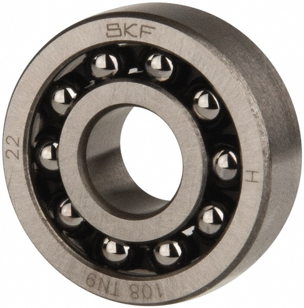 Self-Aligning Ball Bearing: 8 mm Bore Dia, 22 mm OD, 7 mm OAW