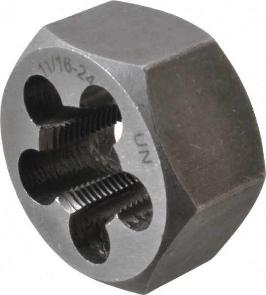 Value Collection 365-1058 Hex Rethreading Die: 11/16-24 Thread, Right Hand, Carbon Steel Image